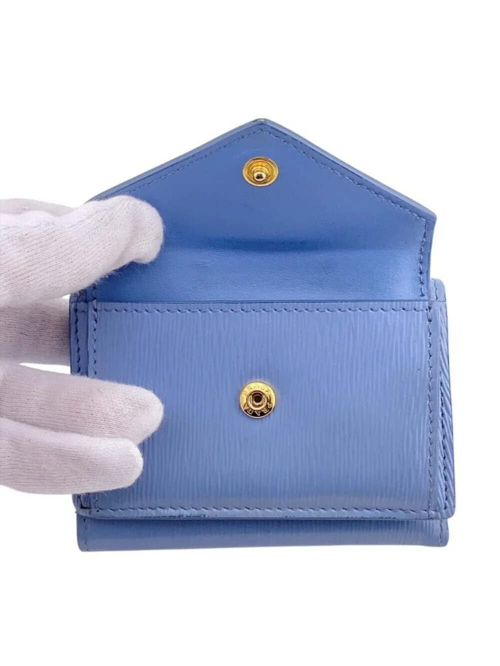 Prada Logo Saffiano Tri Foldwallet Wallet